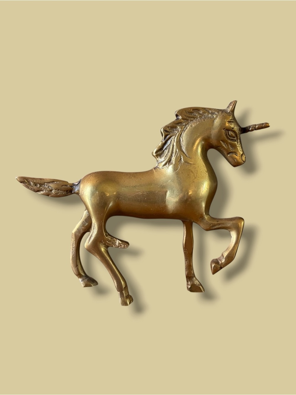 6” Brass Unicorn Figurine